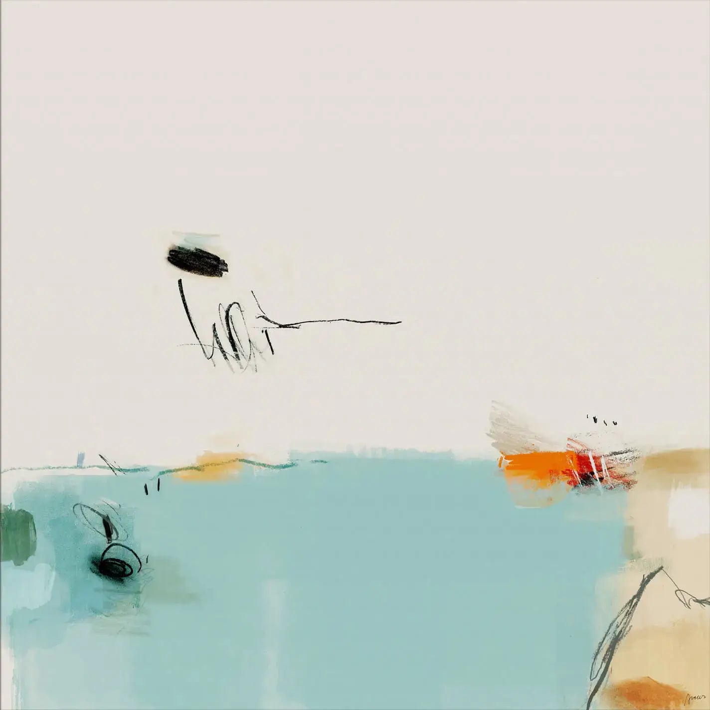 Abstract Ocean Wall Art