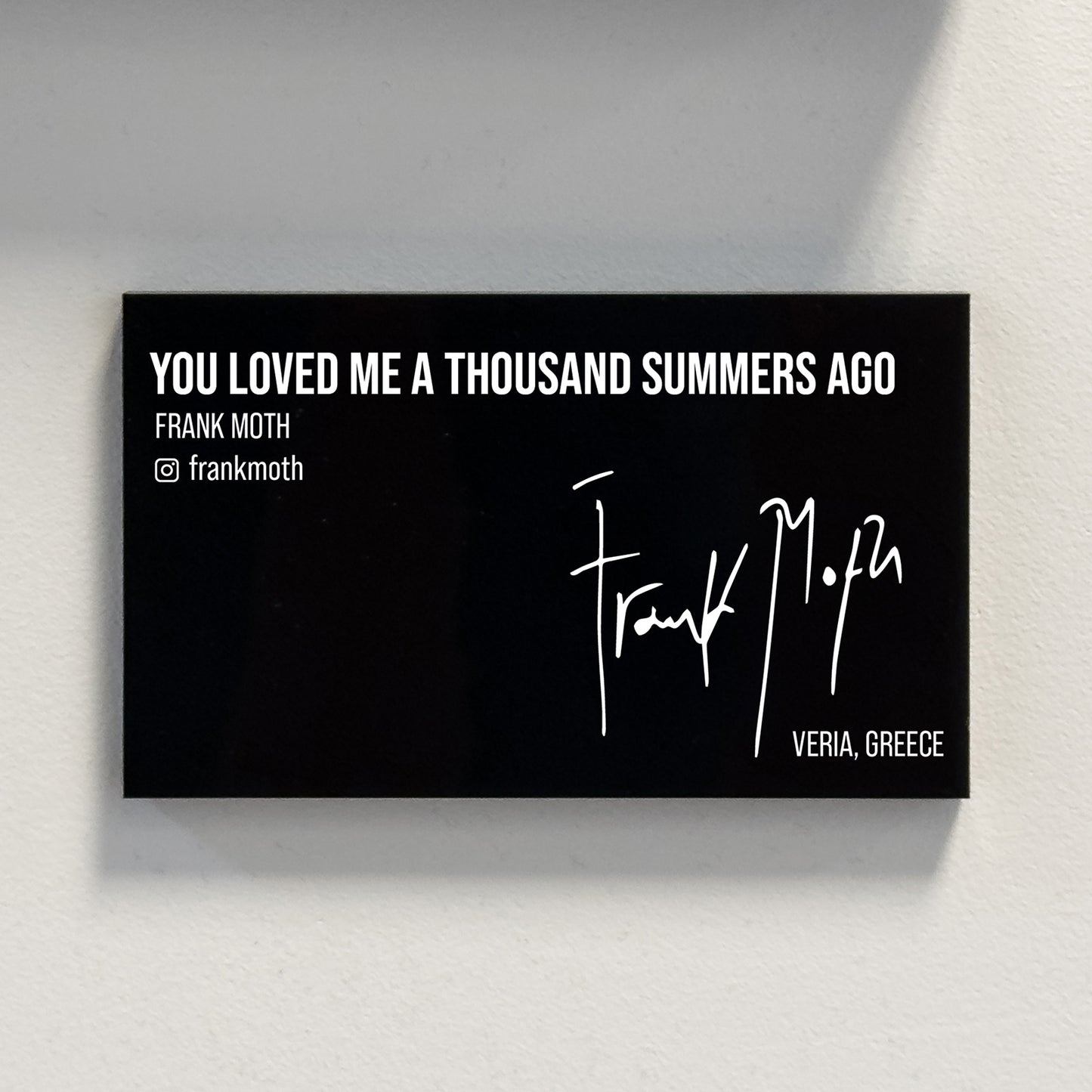 Artist Plaque