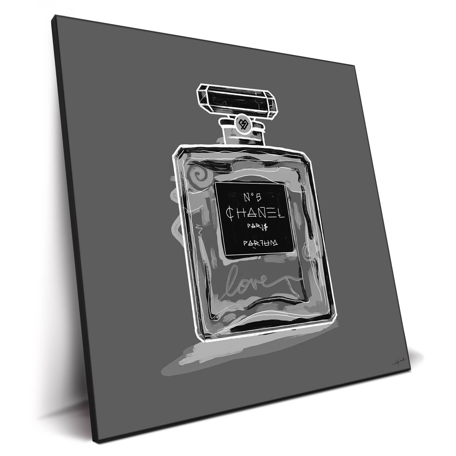 Grey Chanel No.5 Wall Art | BIG Wall Décor