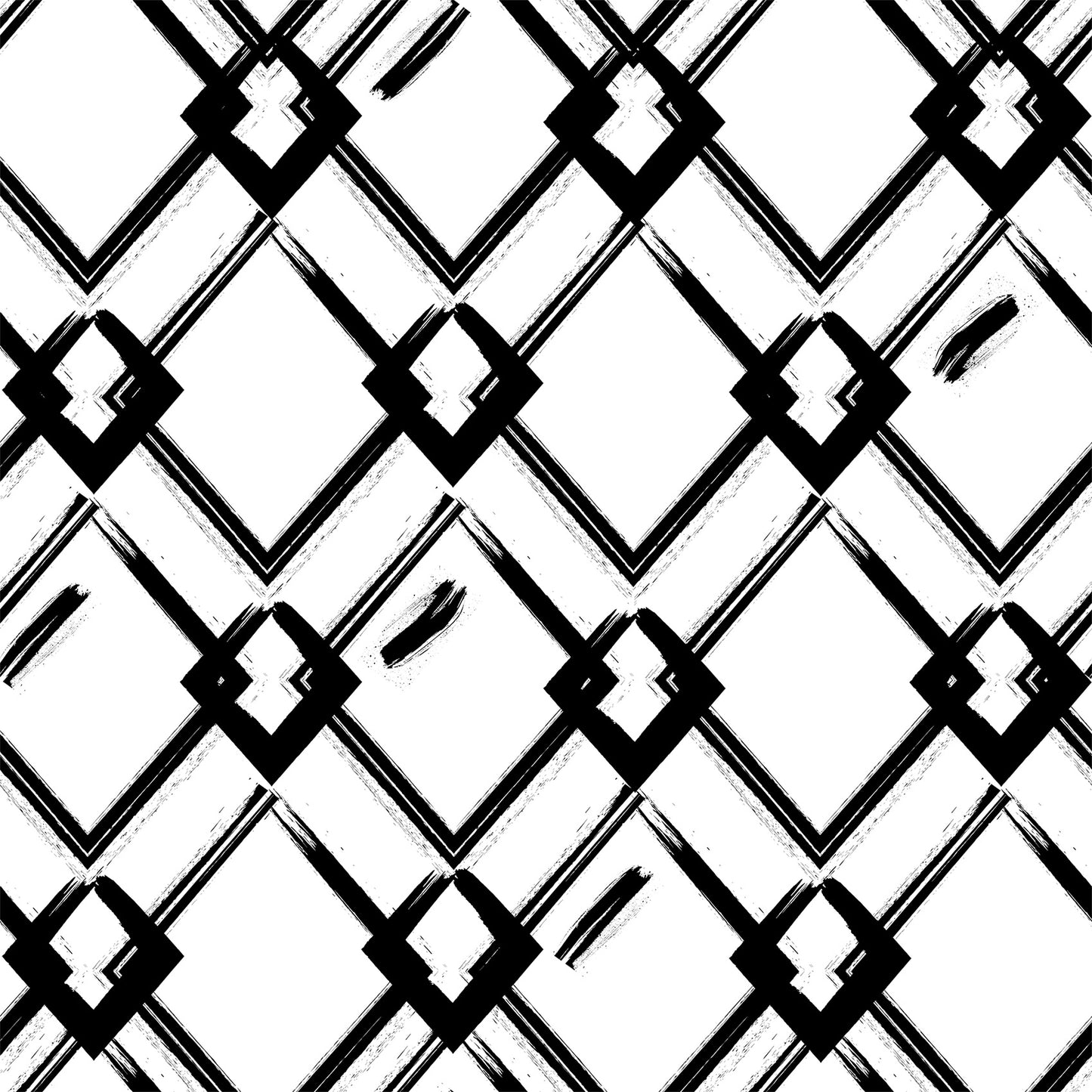 Black and white geometric art deco wallpaper pattern