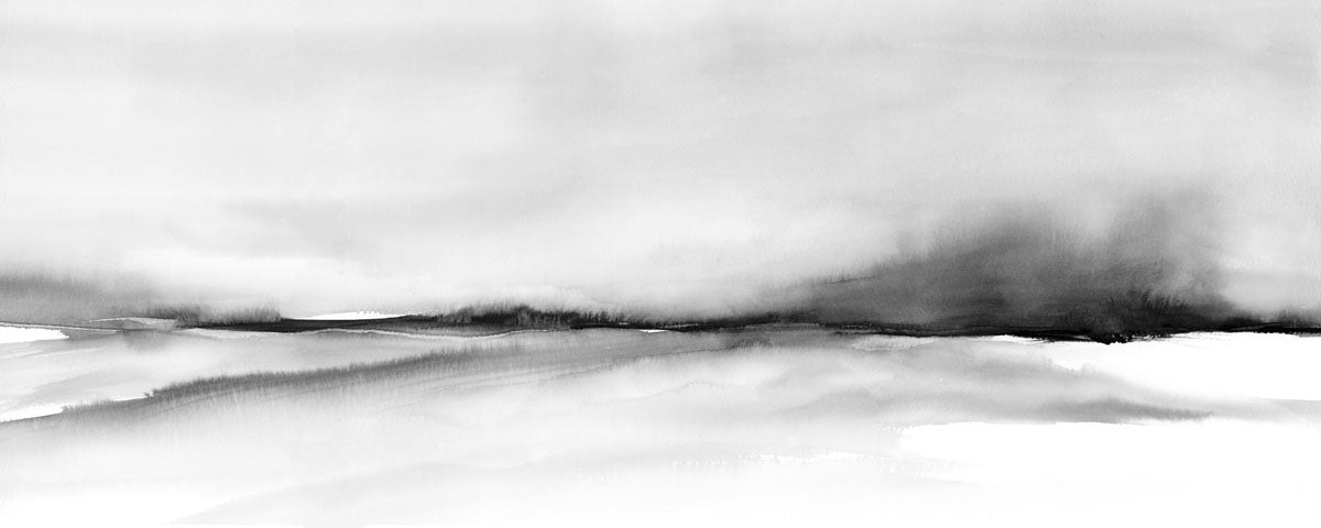 Black and White Water Color Wall Mural