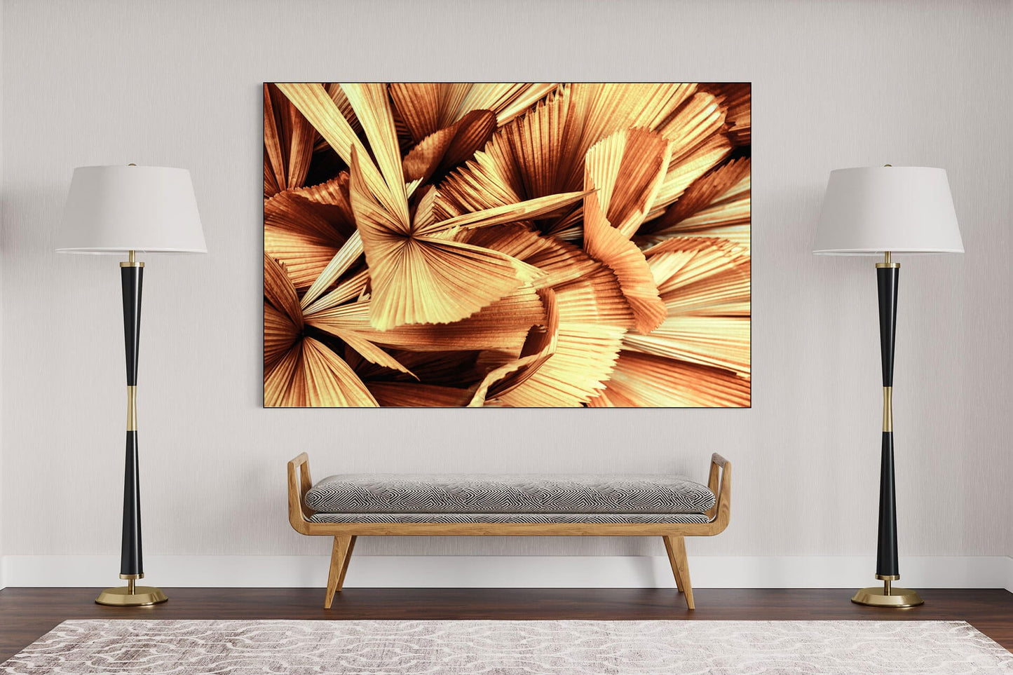 Copper Palm Leaves