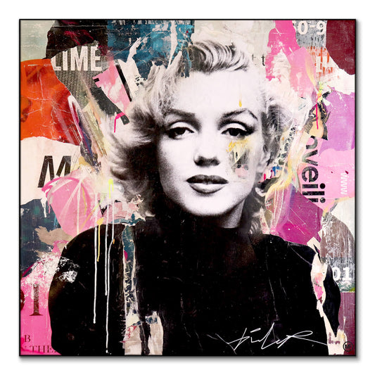 Vibrant Marilyn Monroe Collage Art