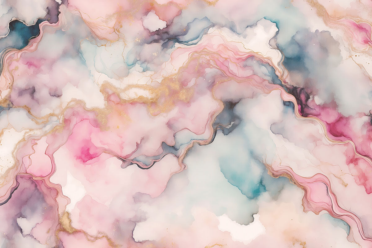 Abstract watercolor ink pattern with soft pastel colors.
