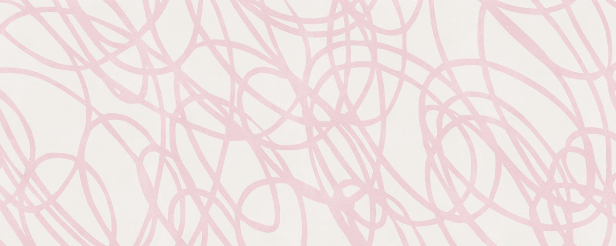 Pink abstract line pattern on a light pink background.
