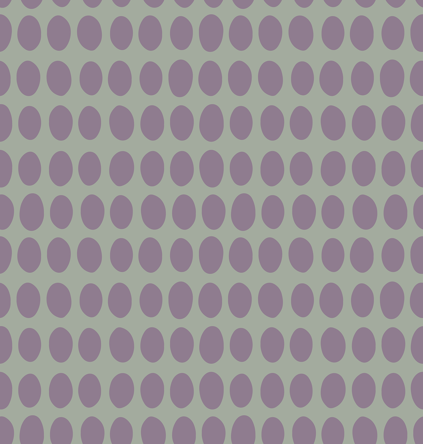 wallpaper pattern of purple circles on a sage green background