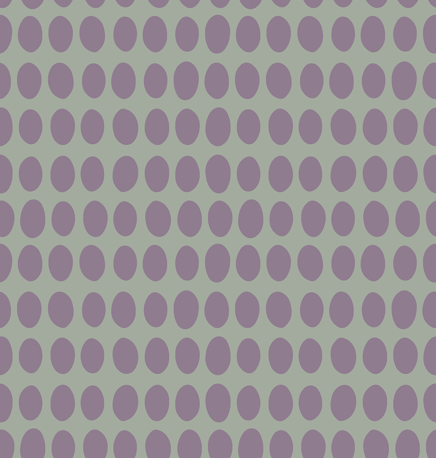 wallpaper pattern of purple circles on a sage green background