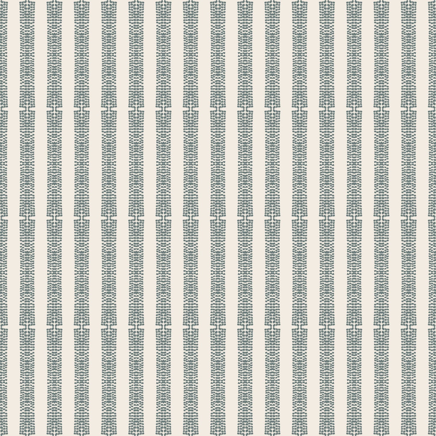 Textured muted green and white striped wallpaper pattern.