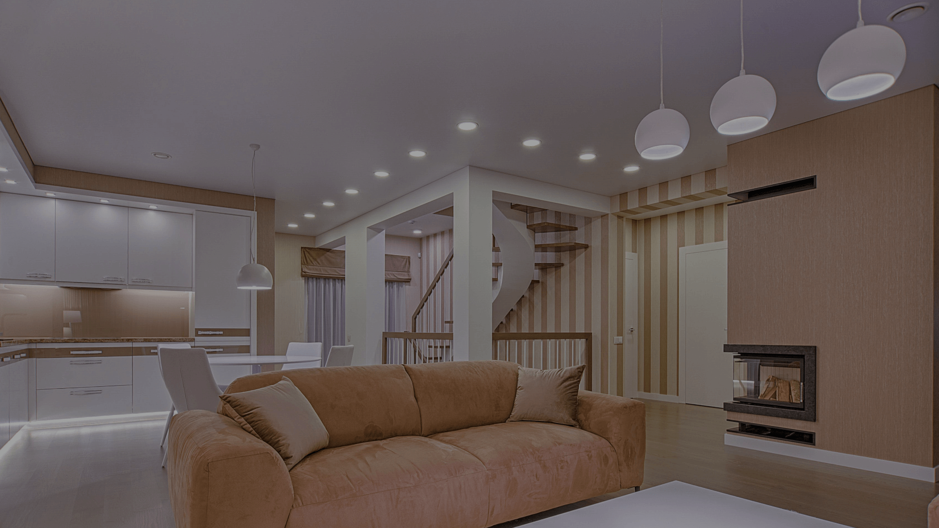 Interior Lighting Image showing multiple levels of lighting.