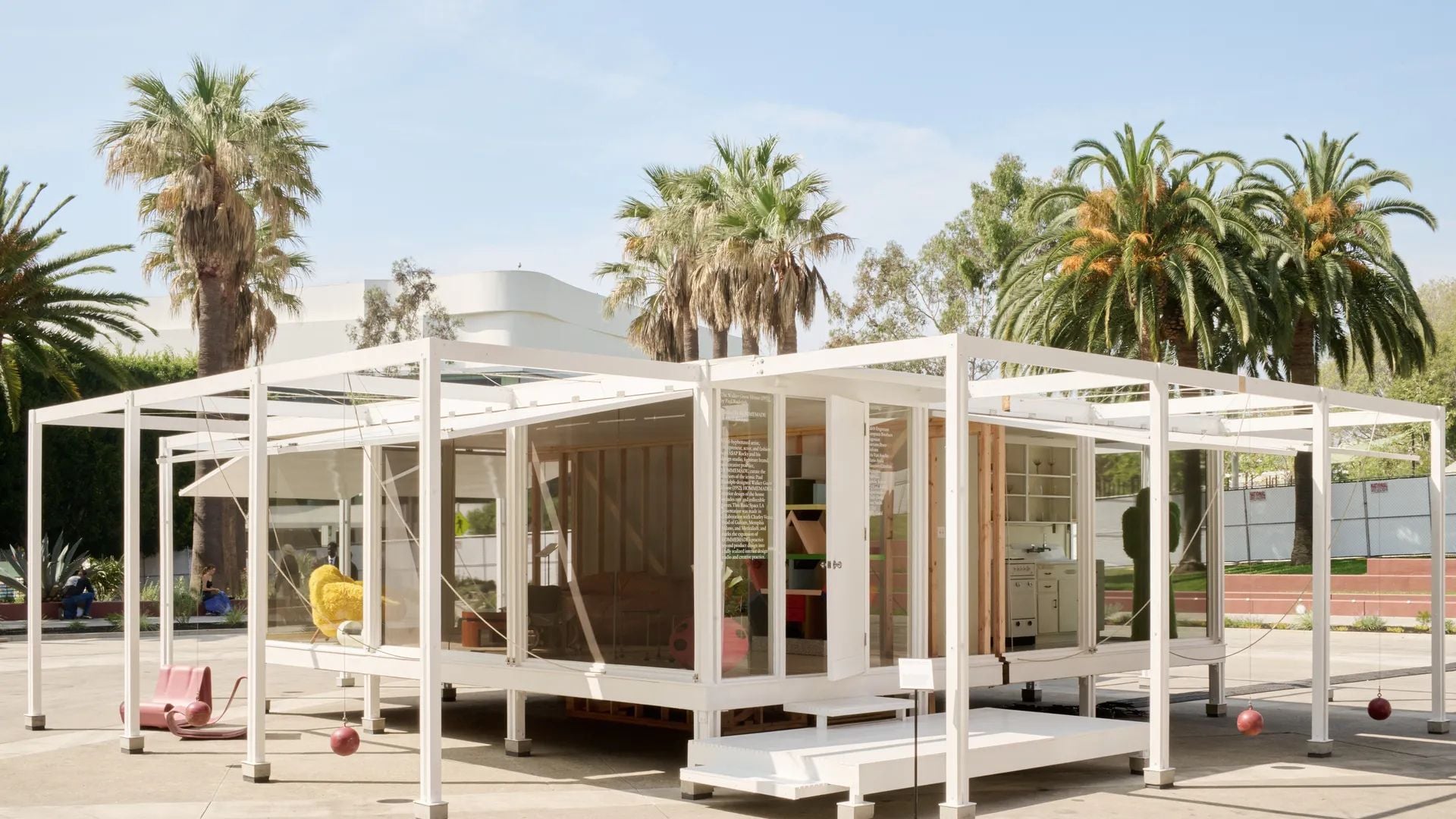 white modular modernist home in Los Angeles furnished and designed by rapper A$AP Rocky.