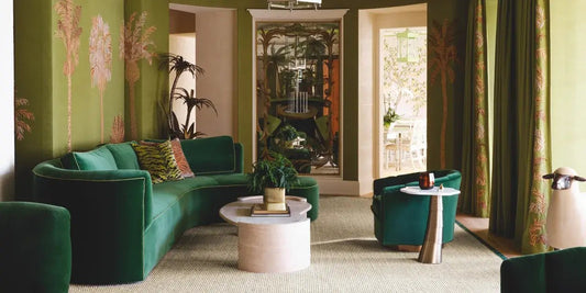 well designed green living room with 2026 trends in mind
