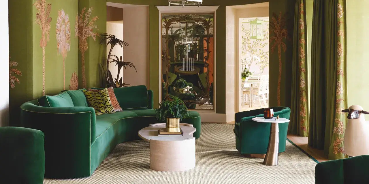 well designed green living room with 2026 trends in mind