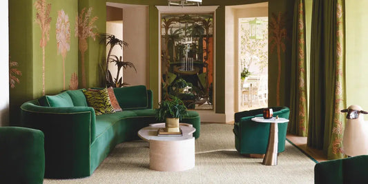 well designed green living room with 2026 trends in mind