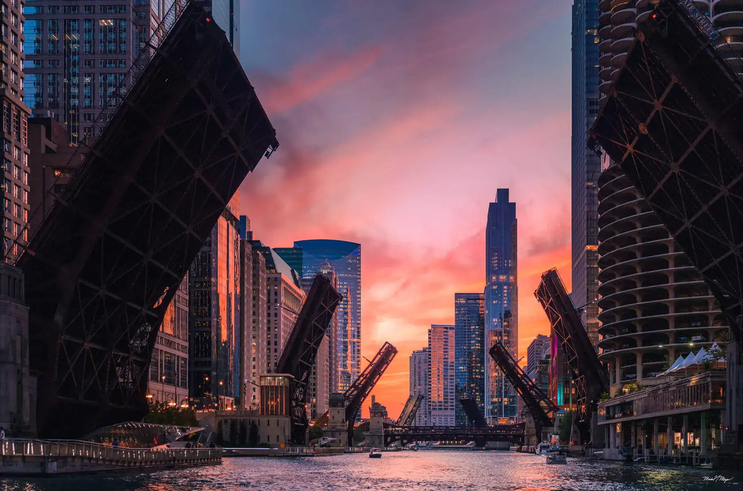 Bridges Up Sunset