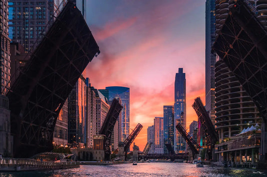Bridges Up Sunset
