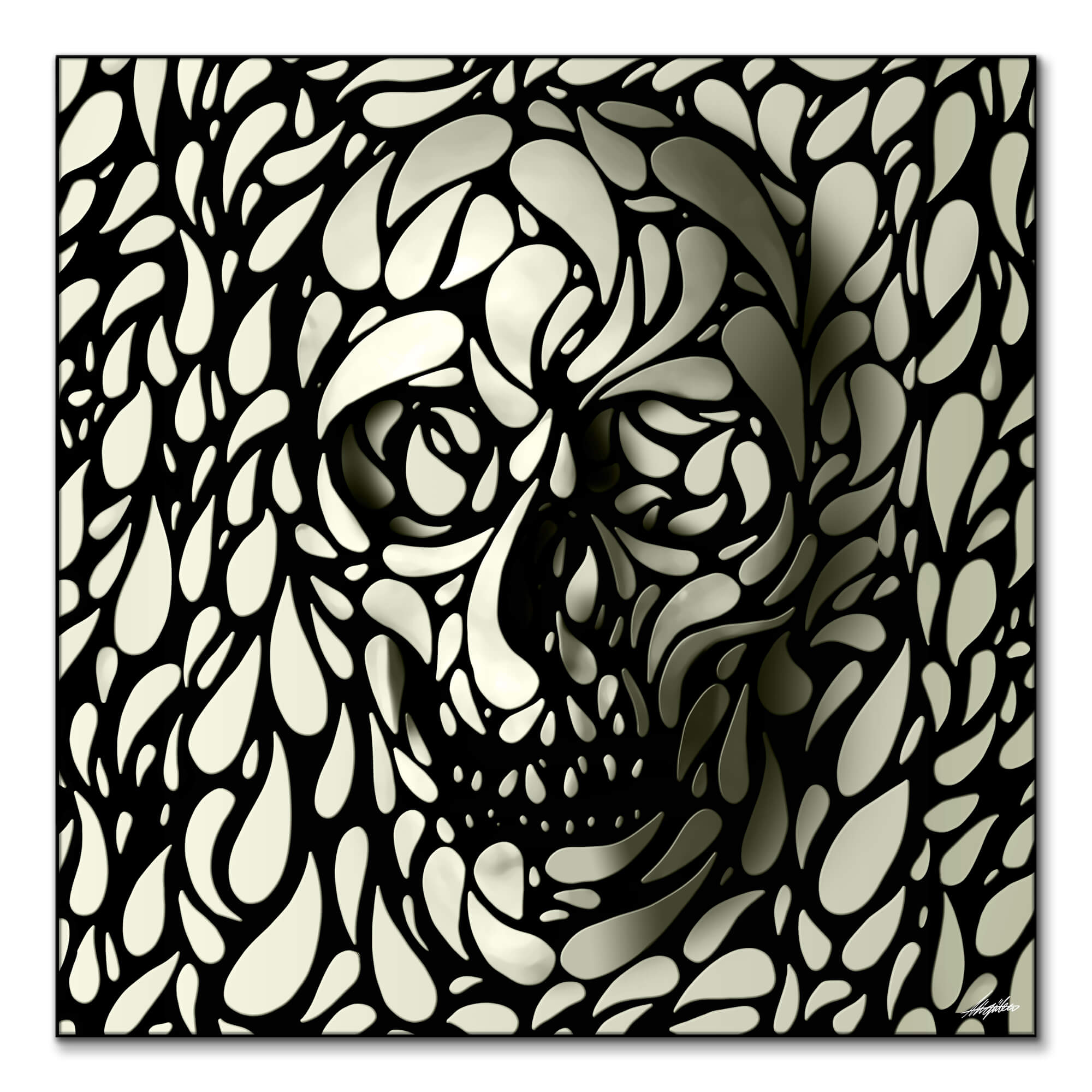 Trippy Skull - Wall Art Print by Ali Gulec | BIG Wall Décor