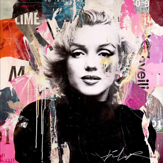 Vibrant Marilyn Monroe Collage Art