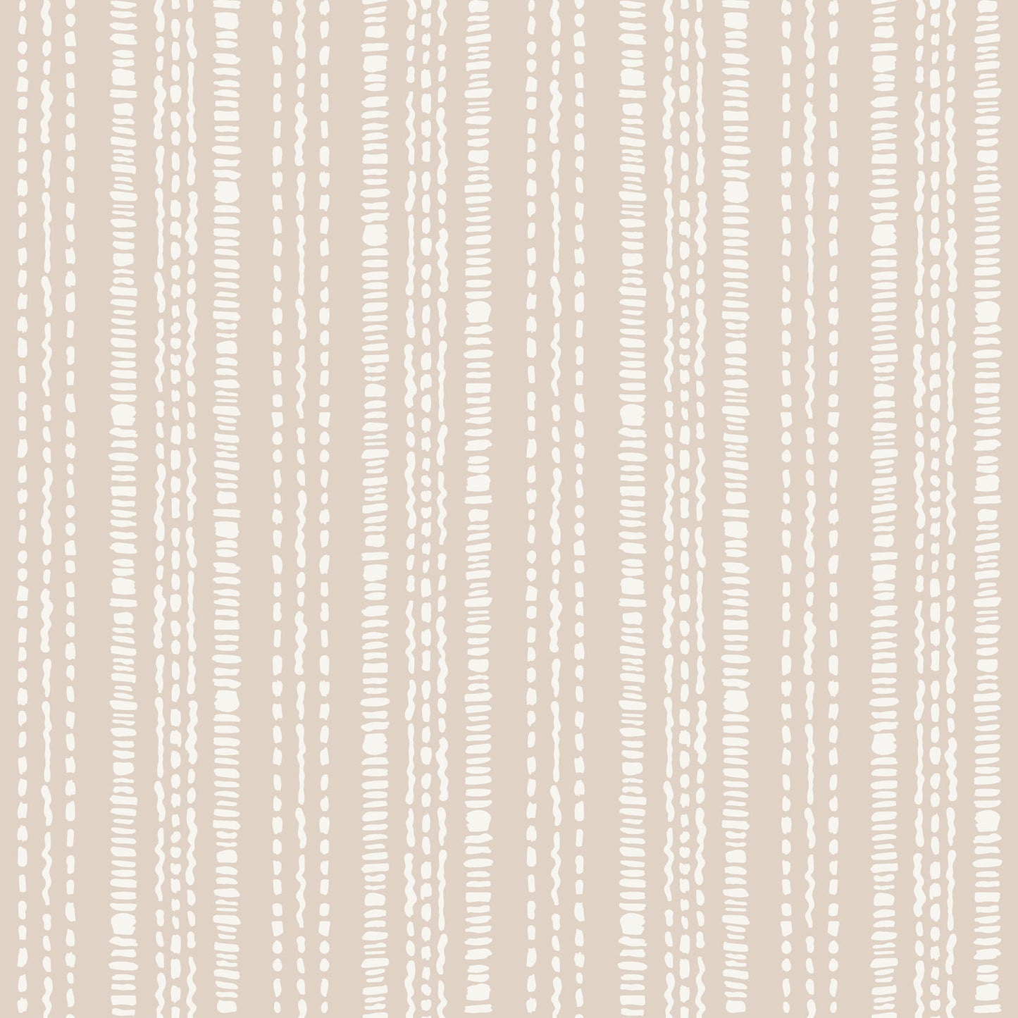 A subtle textured, beige and cream dotted stripe wall paper patterned wallpaper design