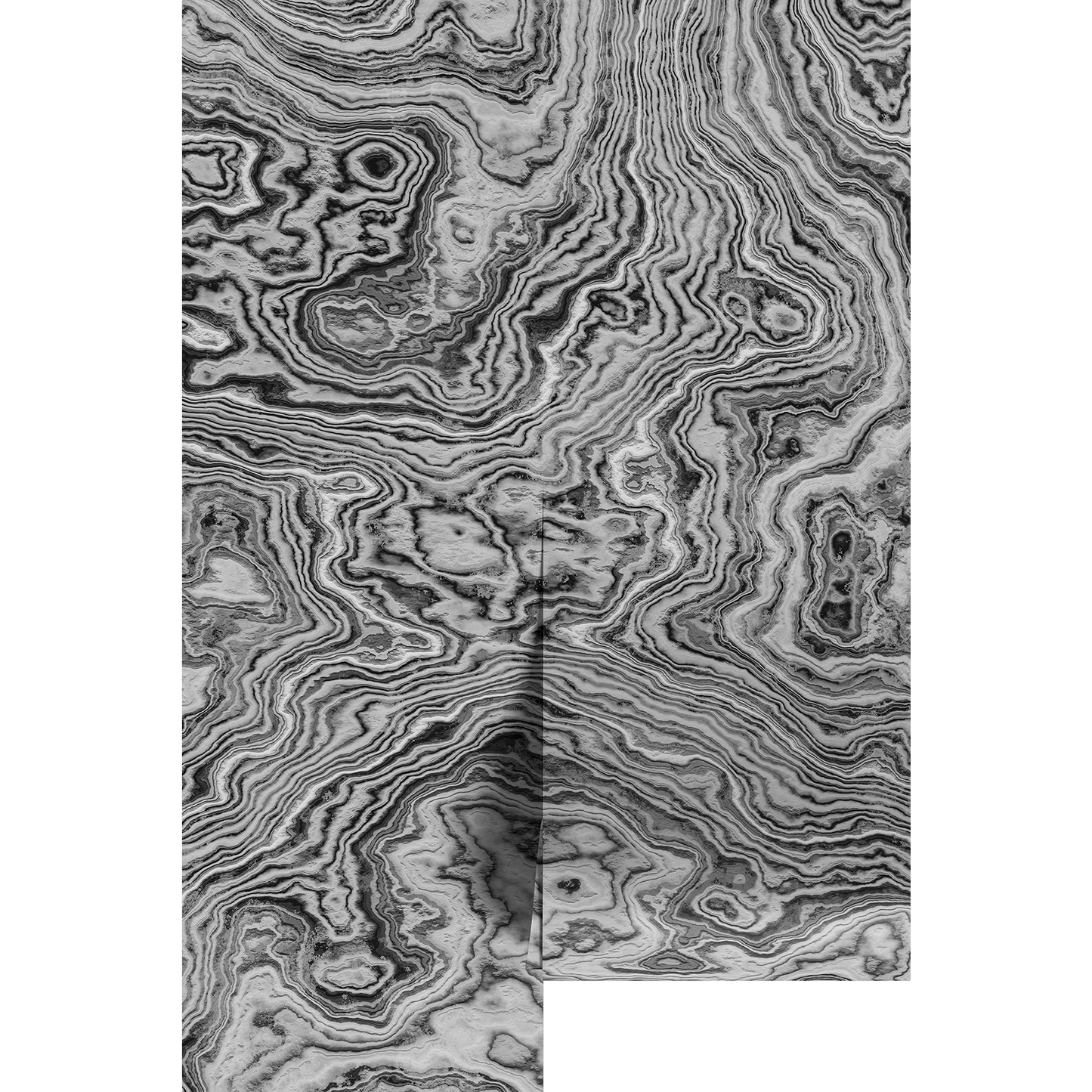 Burl wood patterned paper with swirling black and white design.