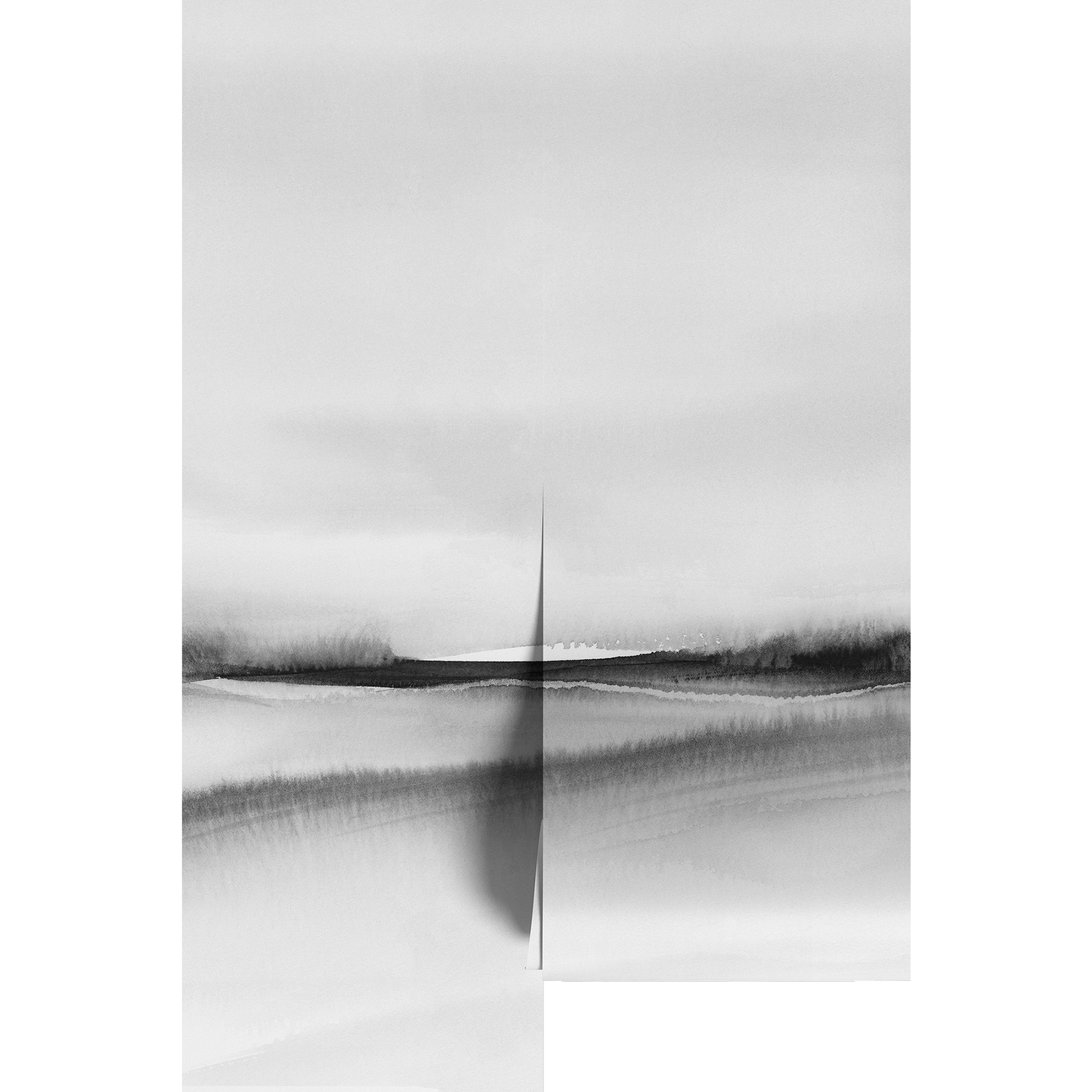 Black and White Water Color Wall Mural