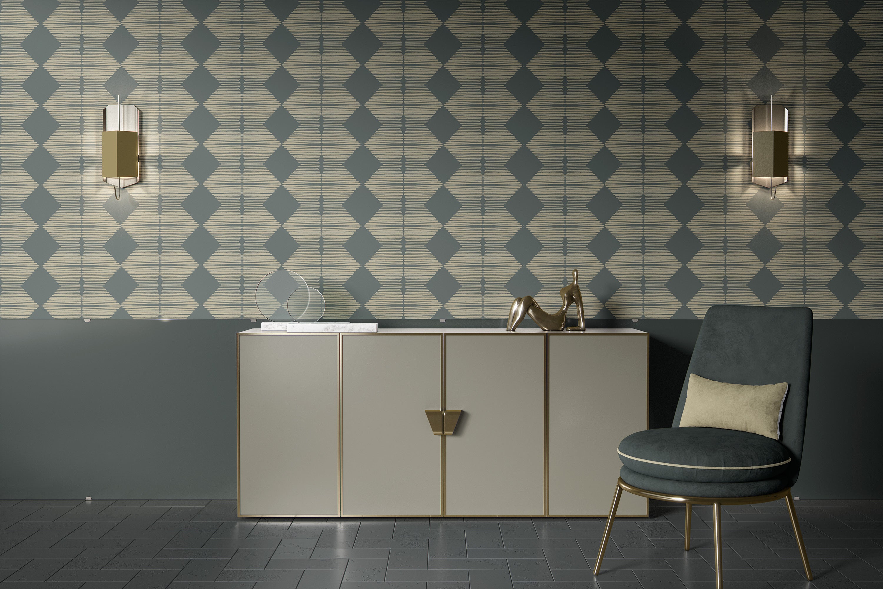 Geometric Boho Diamond Pattern