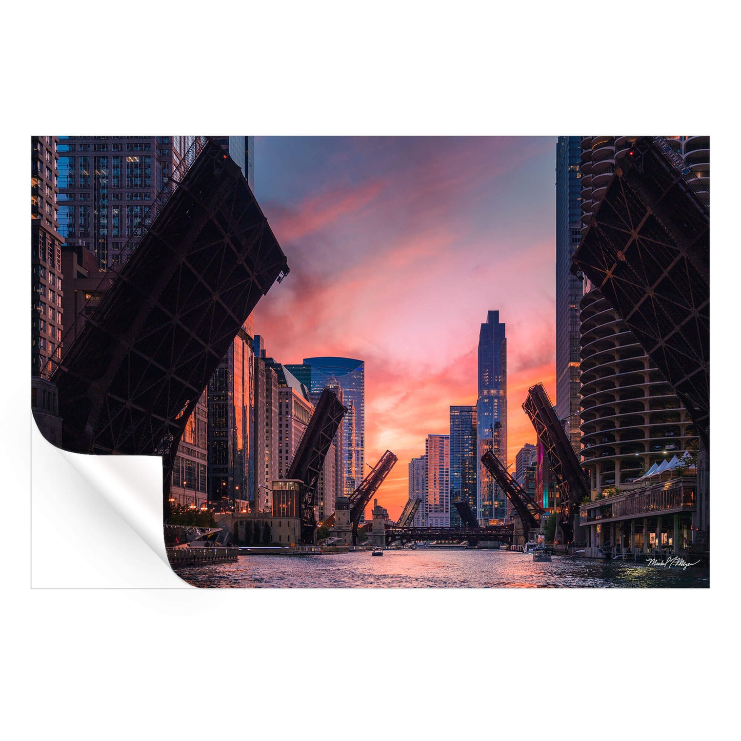 Bridges Up Sunset