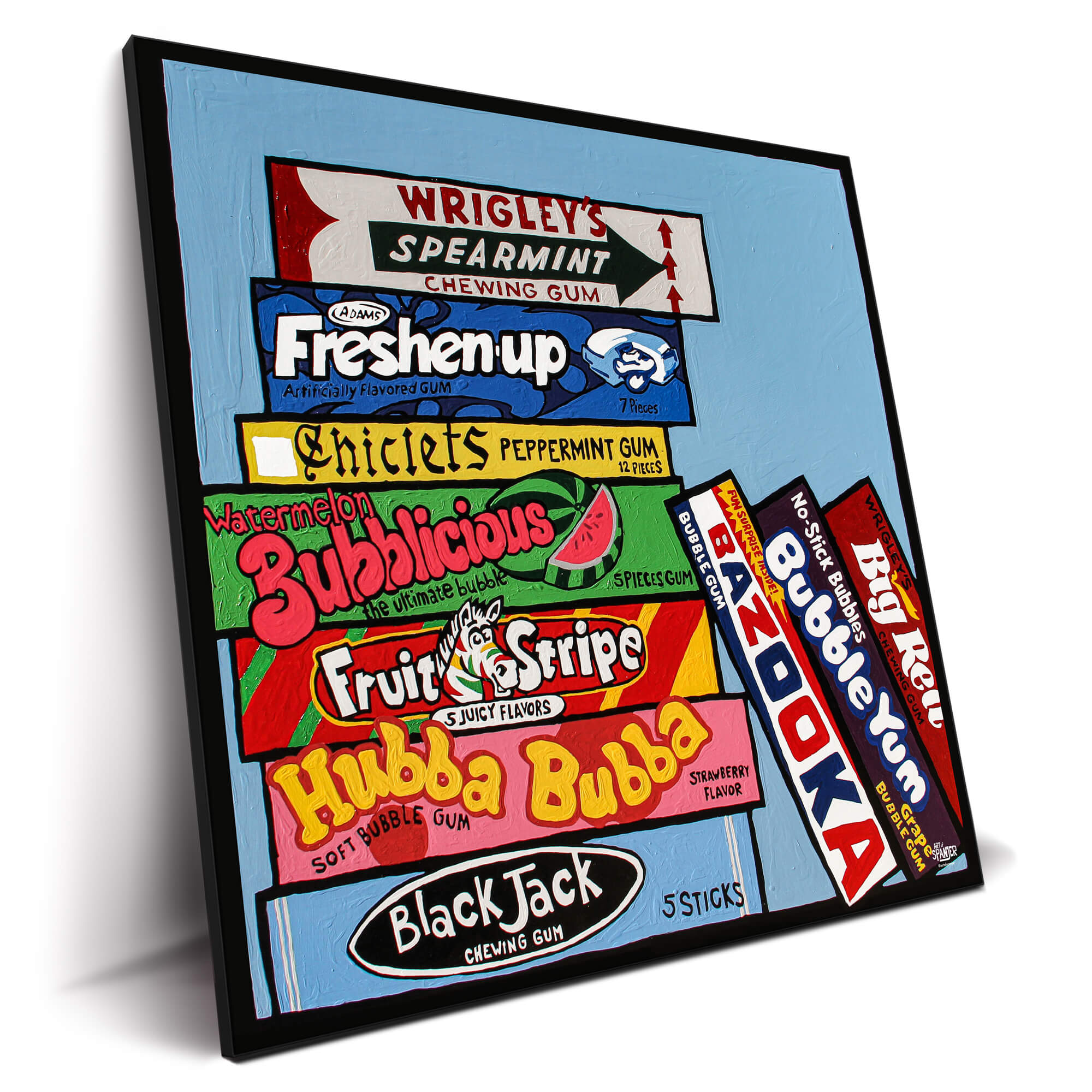 Pop Art Wall Art – Colorful Chewing Gum Modern Print – BIG Wall Décor