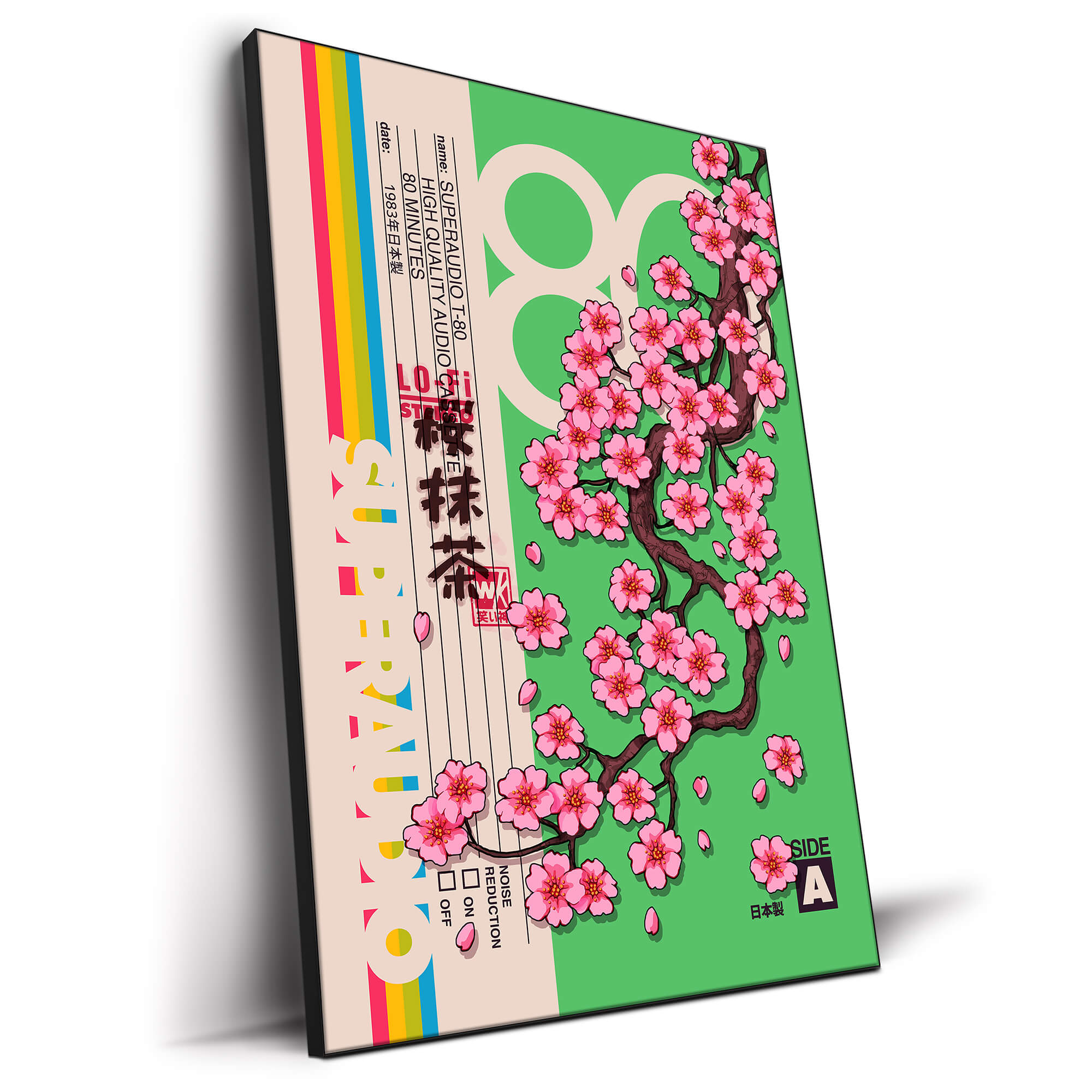 Cherry Blossom VHS Vaporwave Pop Art | BIG Wall Décor