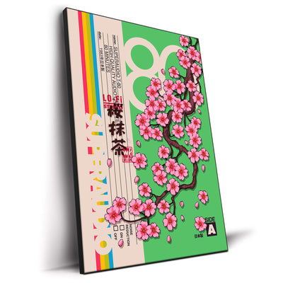 Cherry Blossom VHS Vaporwave Pop Art | BIG Wall Décor