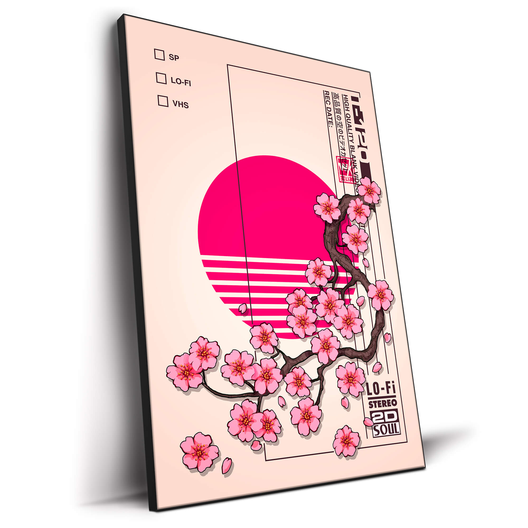 Cherry Blossom VHS Vaporwave Pop Art | BIG Wall Décor