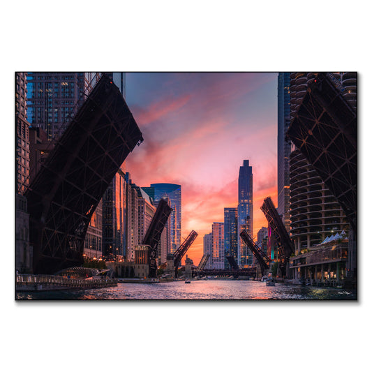 Bridges Up Sunset