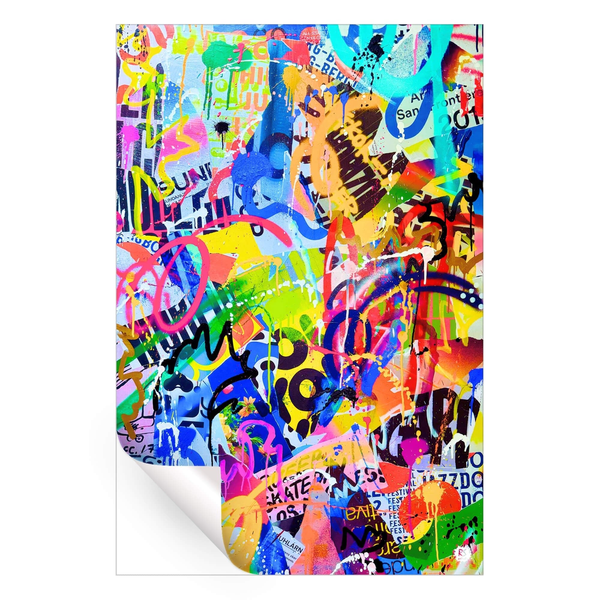 Colorful Graffiti Collage Wall Art | BIG Wall Décor