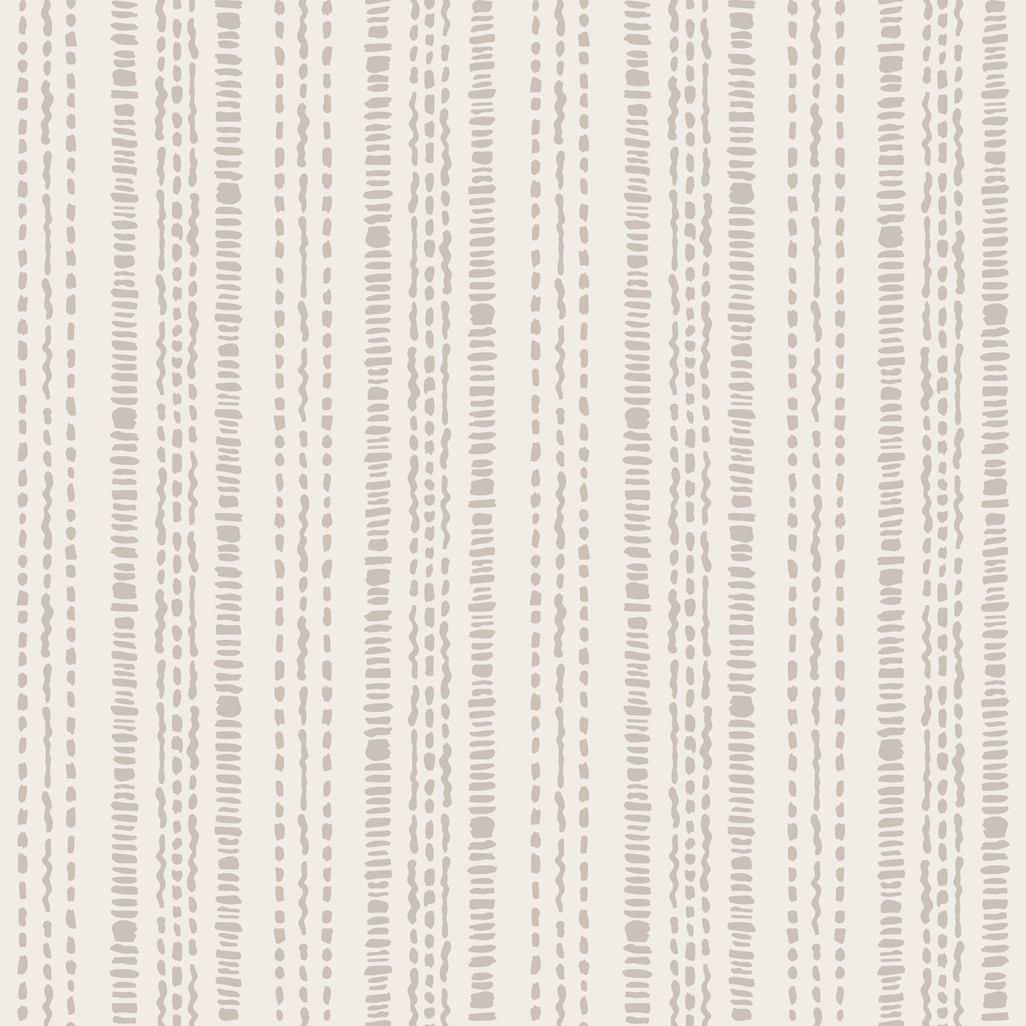 Textured patterned wallpaper with thin vertical beige lines on a light gray background