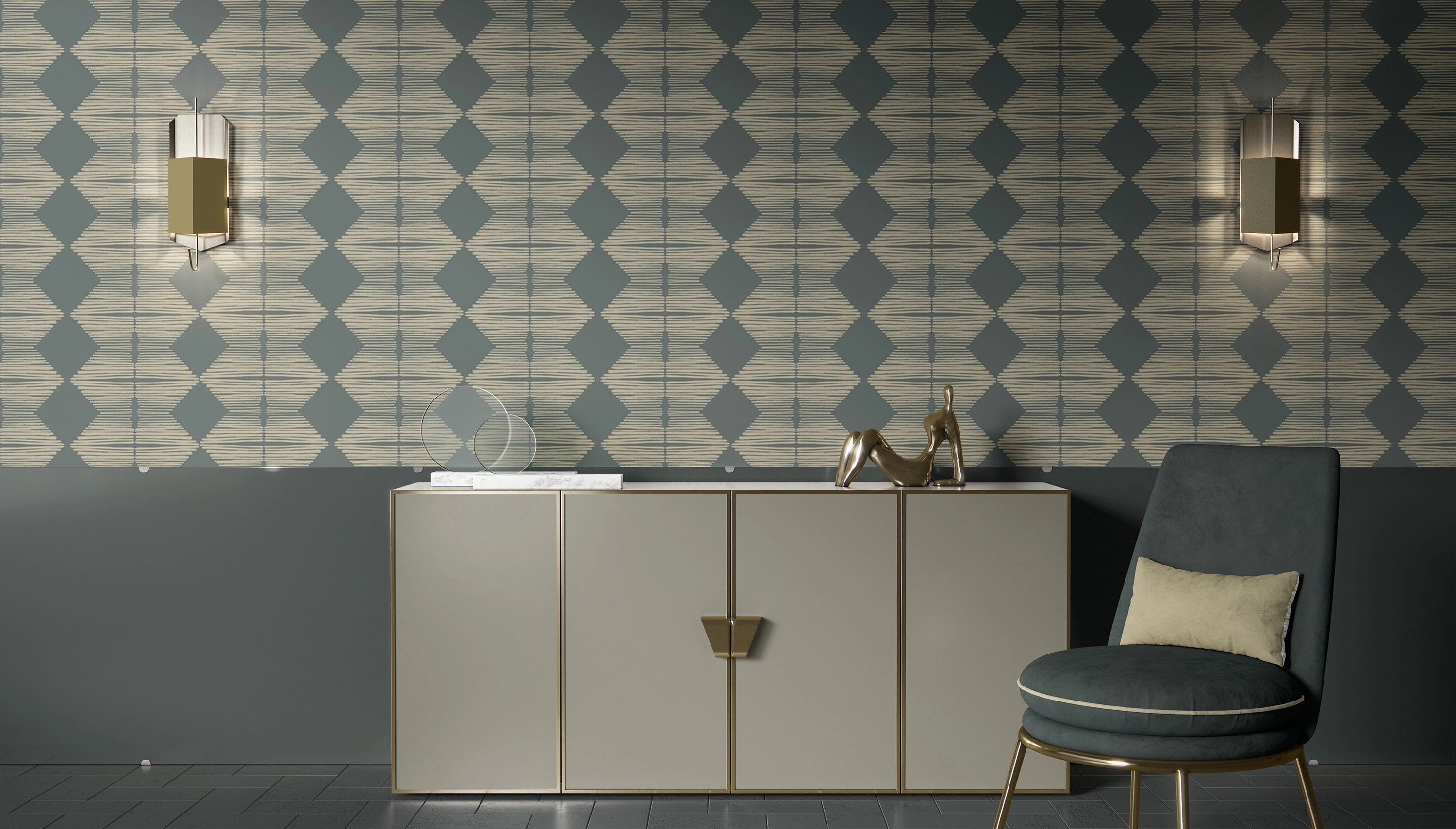 Geometric Boho Diamond Pattern