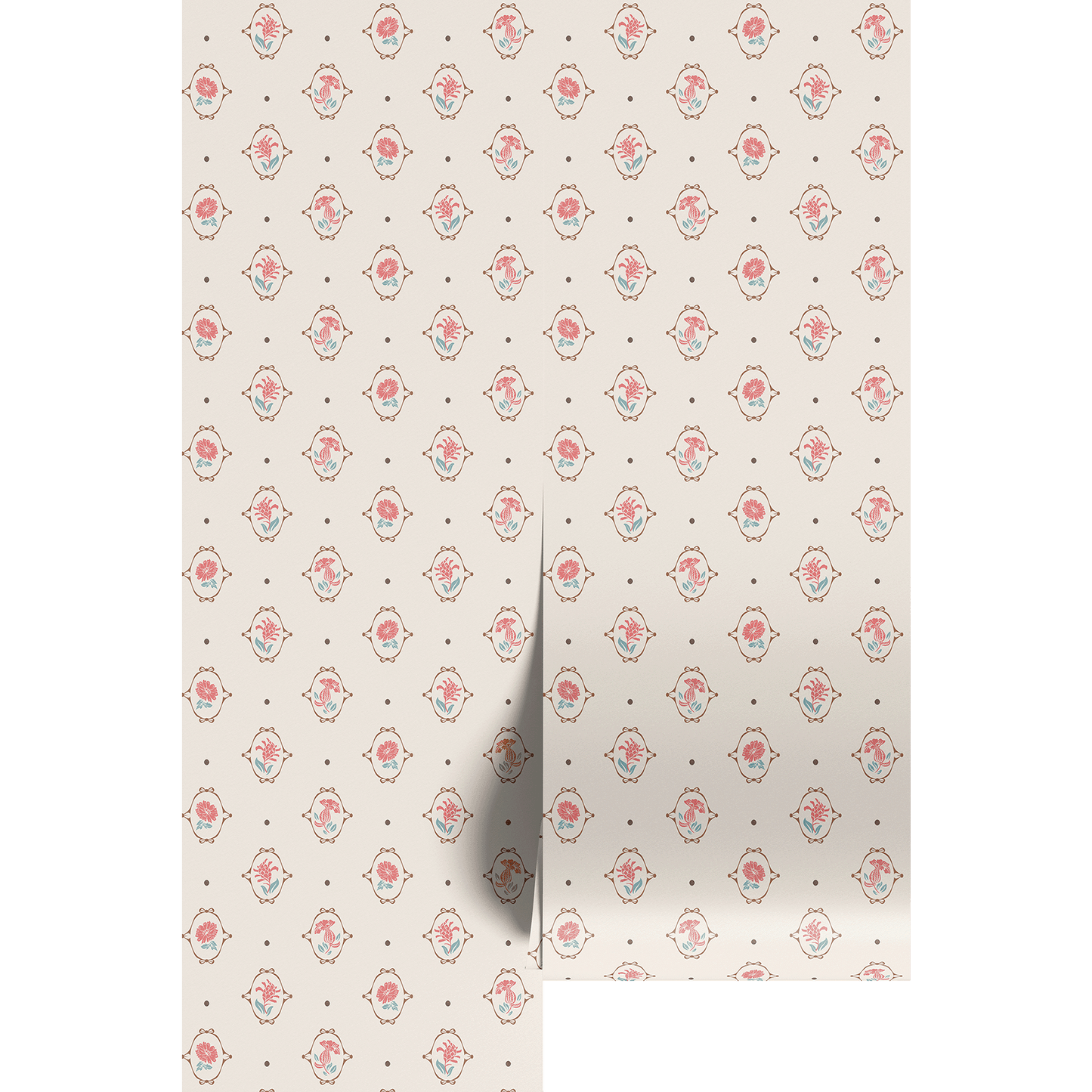 Patterned paper with floral design on a white background