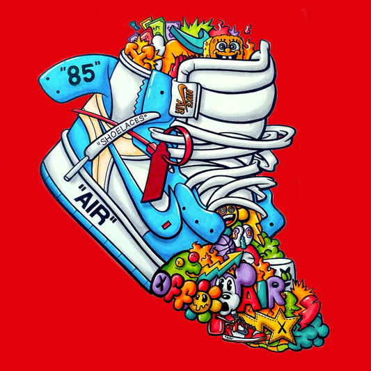 Red Pop Air Jordan Art