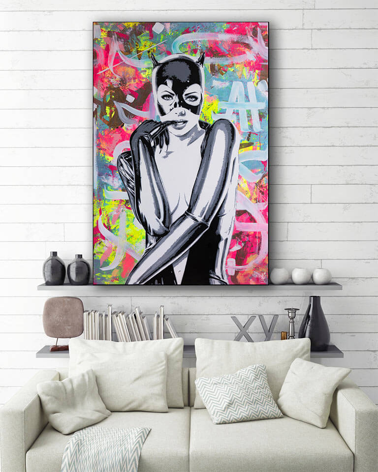Big Graffiti Catwoman Wall Art Huge Decor Prints