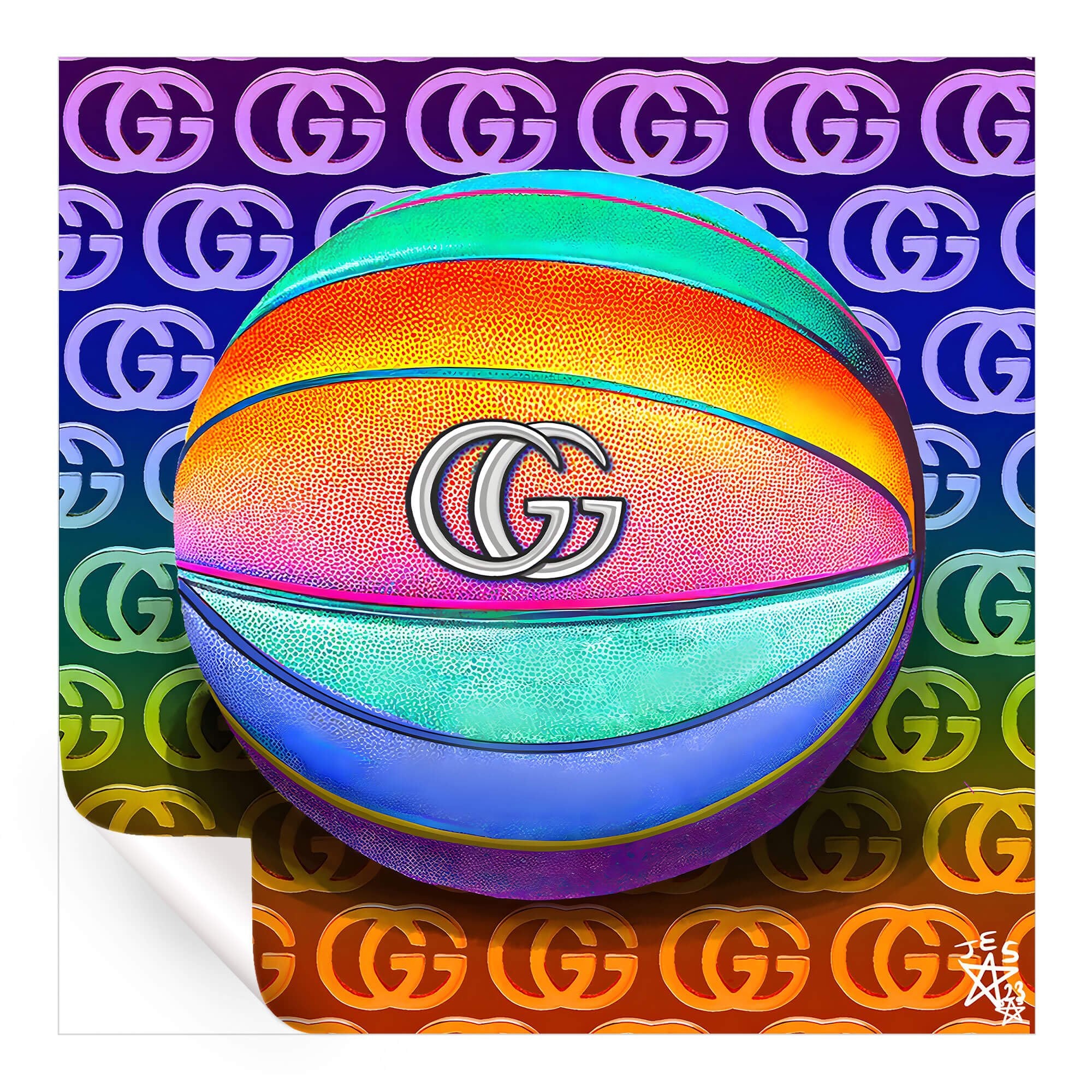 Gucci-Basketball-Vibrant-Pop-Art-Print | BIG Wall Décor