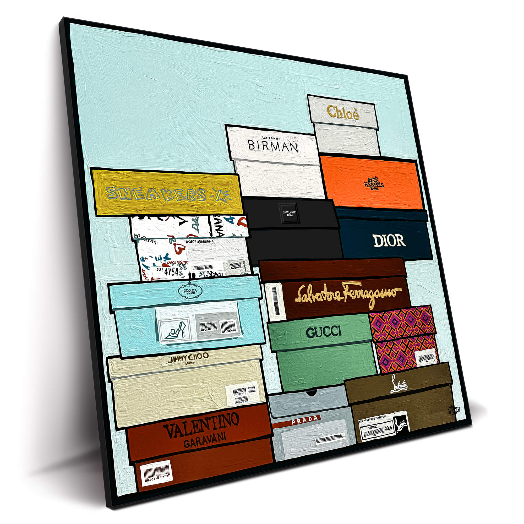 Luxury Shoe Box Pop Art – BIG Wall Décor