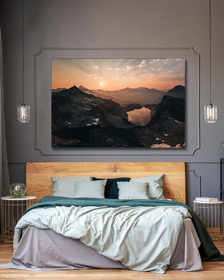Mountain Sunset Wall Art Huge Decor Prints