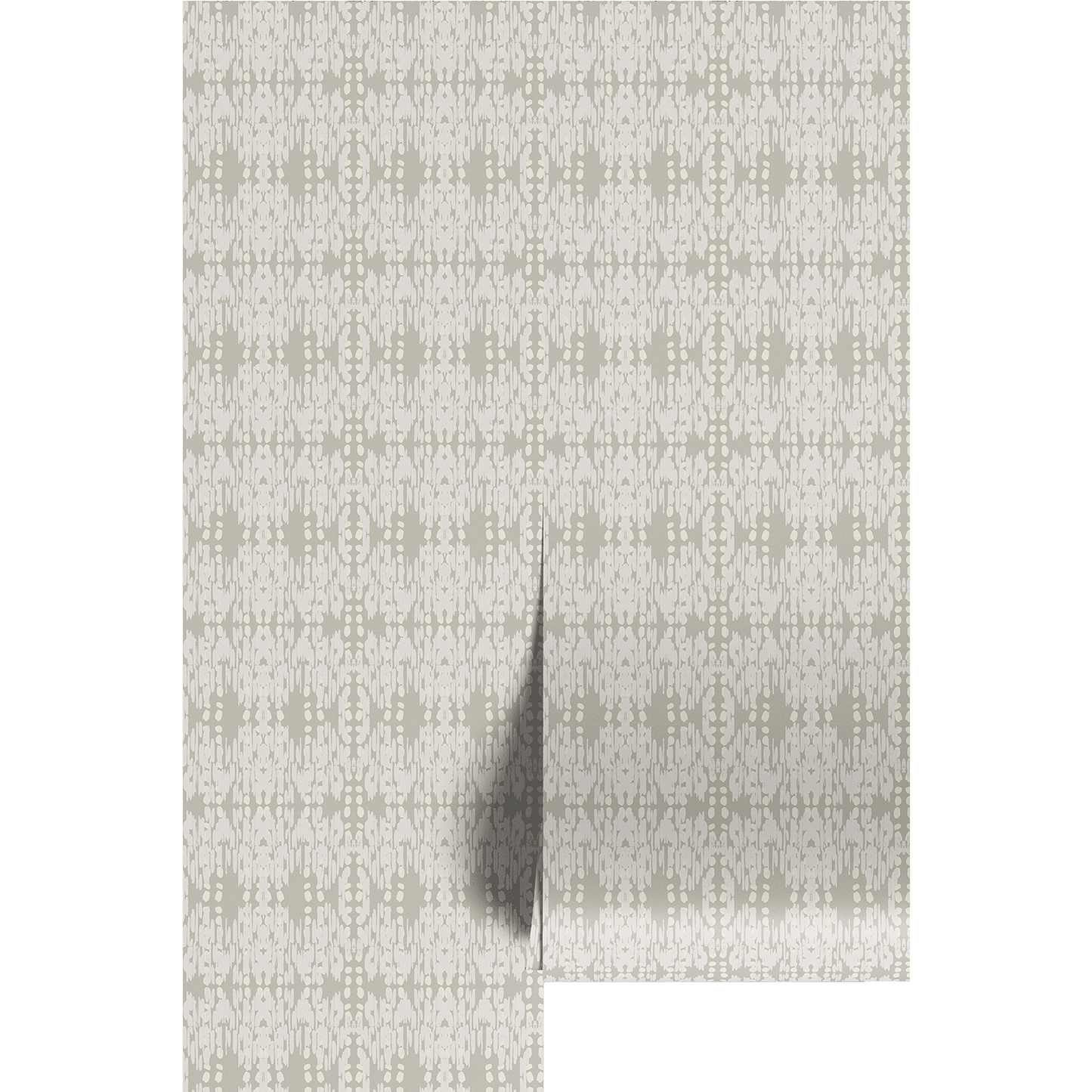 White and soft olive green textured boho wallpaper pattern on wallpaper panels