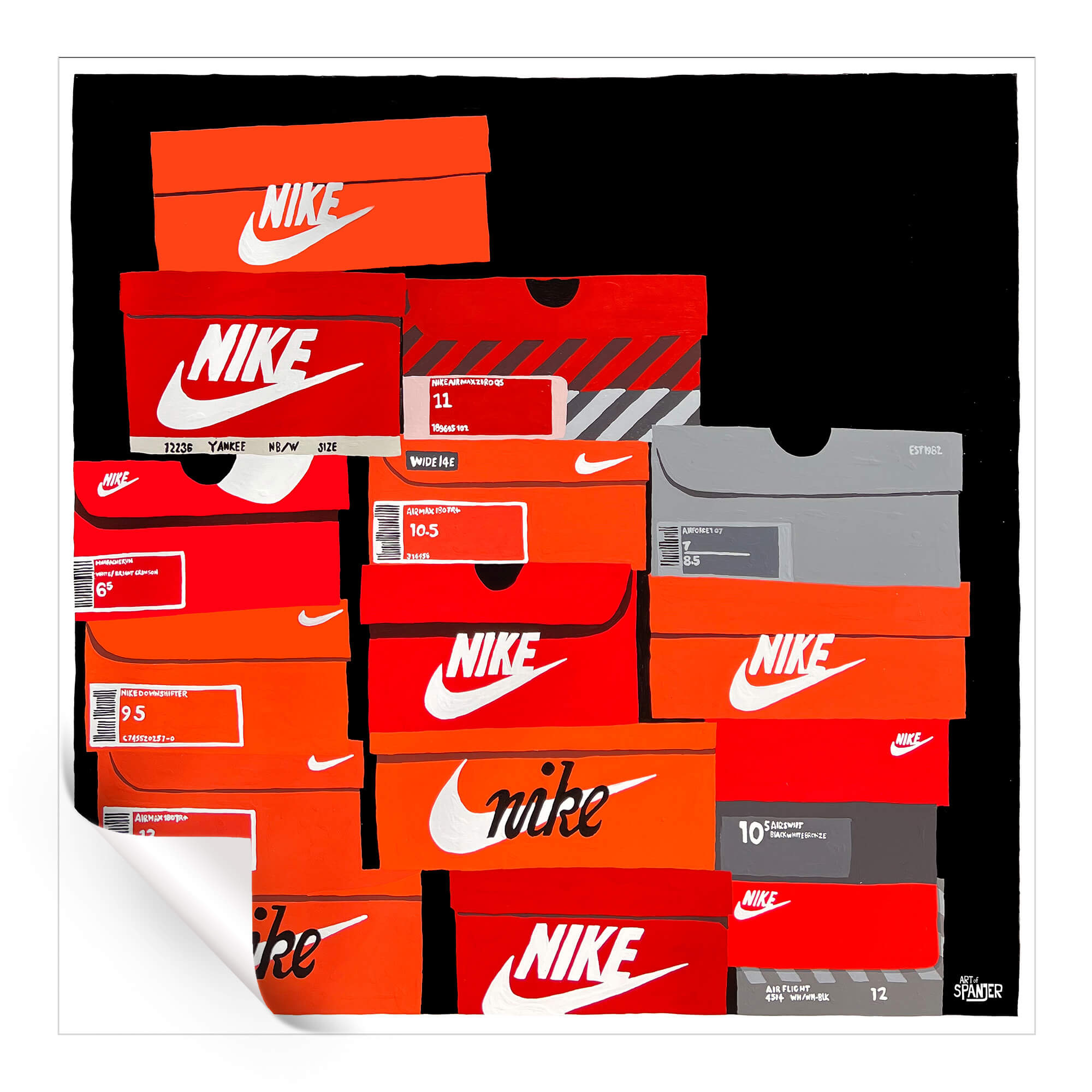 Red Nike Shoe Box Pop Art | BIG Wall Décor