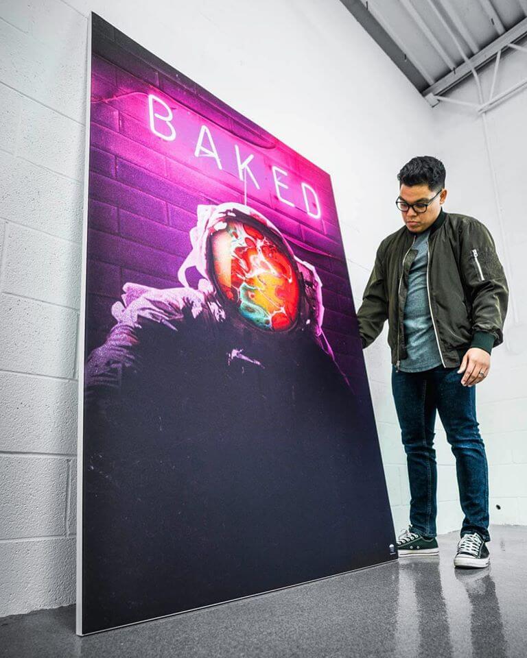Huge Purple Baked Sign Wall Art Huge Decor Prints