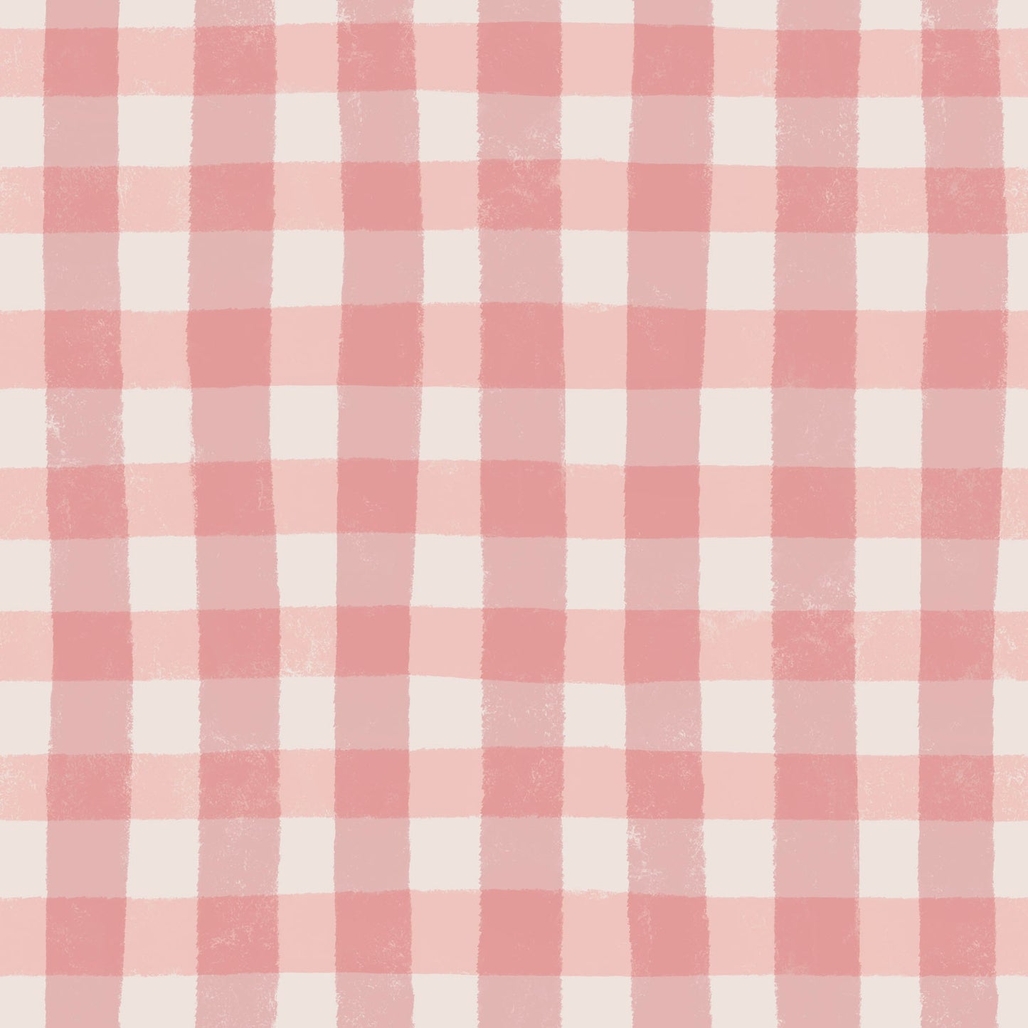 Pink and white watercolor checkered pattern