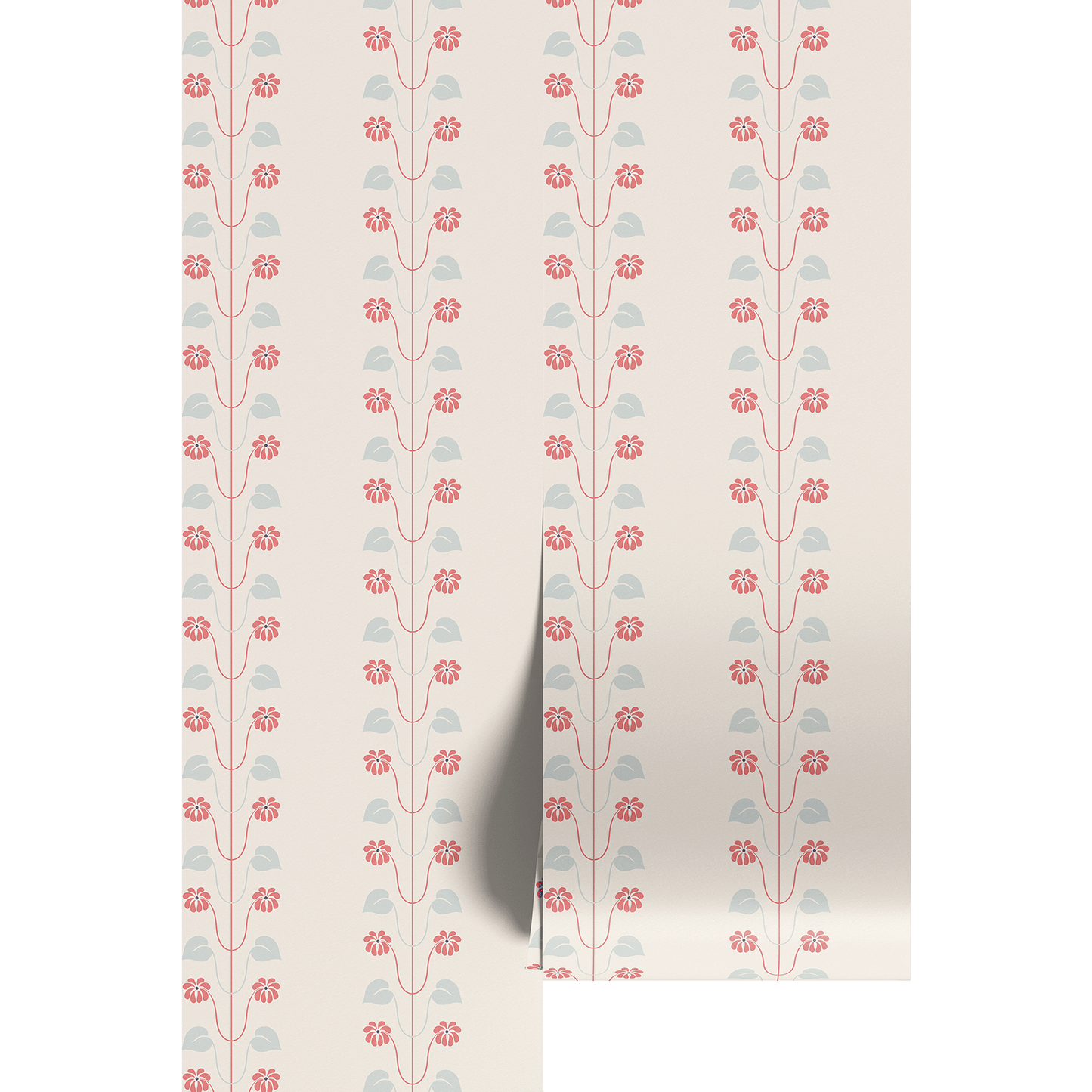 Decorative paper with a floral pattern on a cream background.