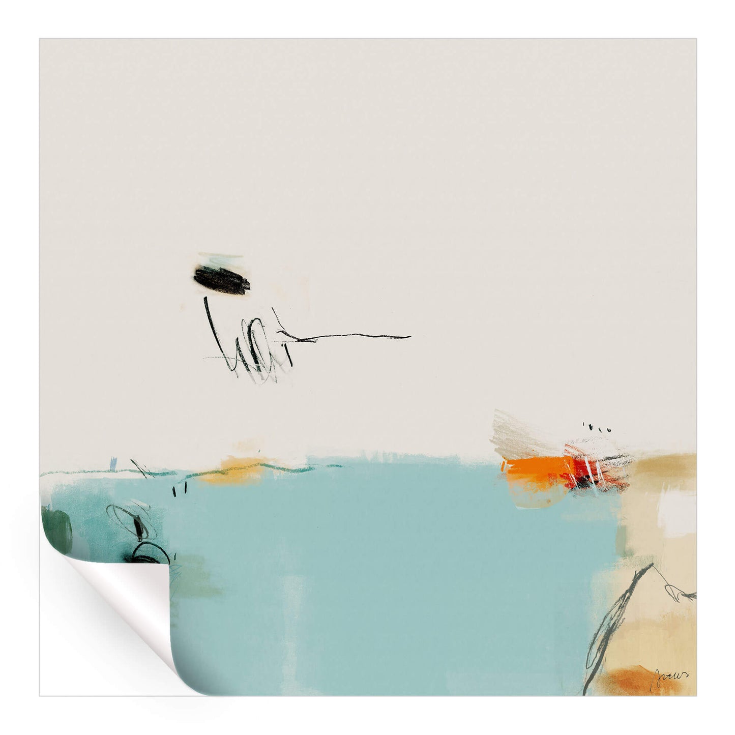 Abstract Ocean Wall Art