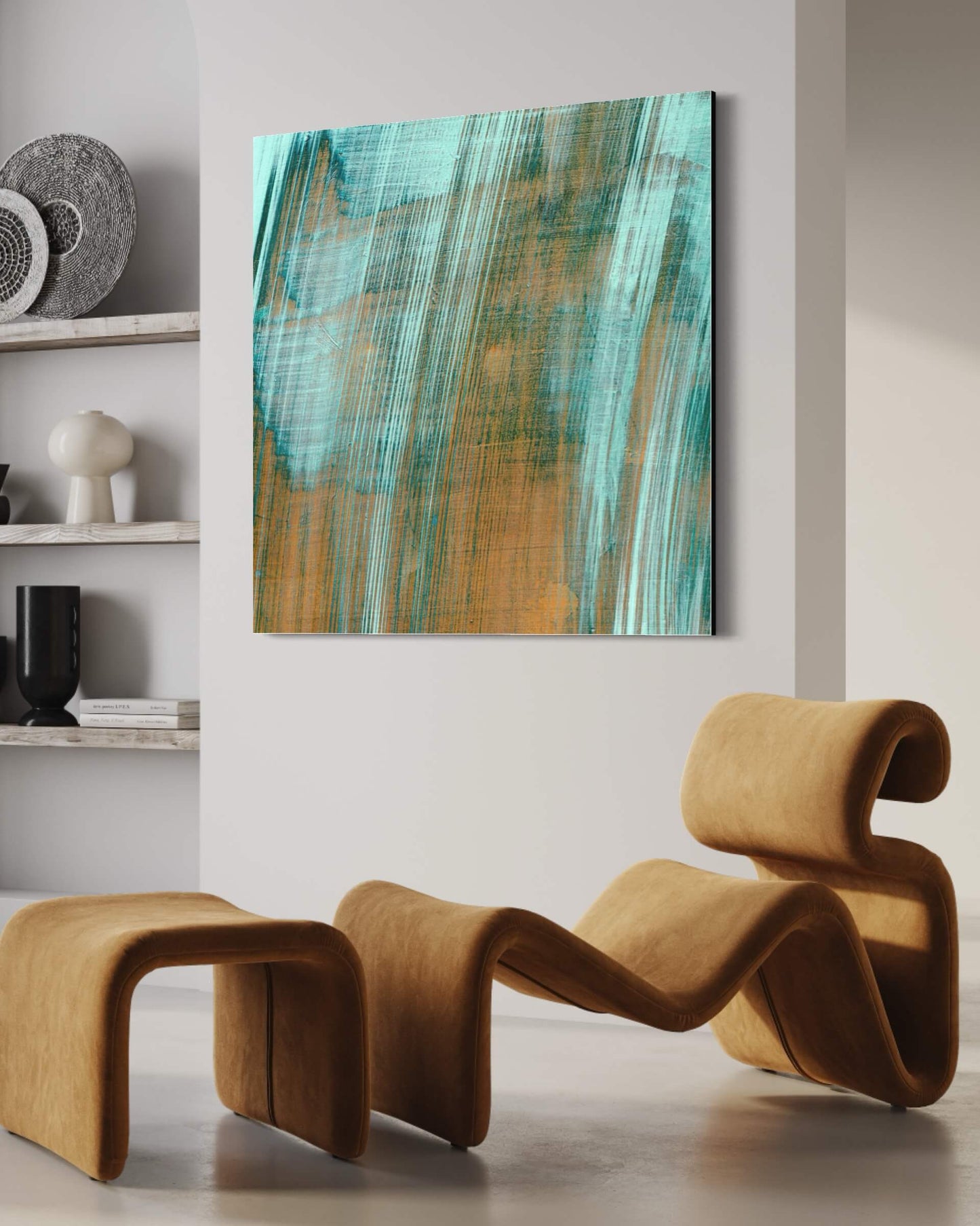 Teal Strokes