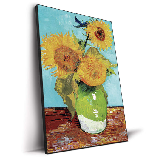 Three Sunflowers In A Vase