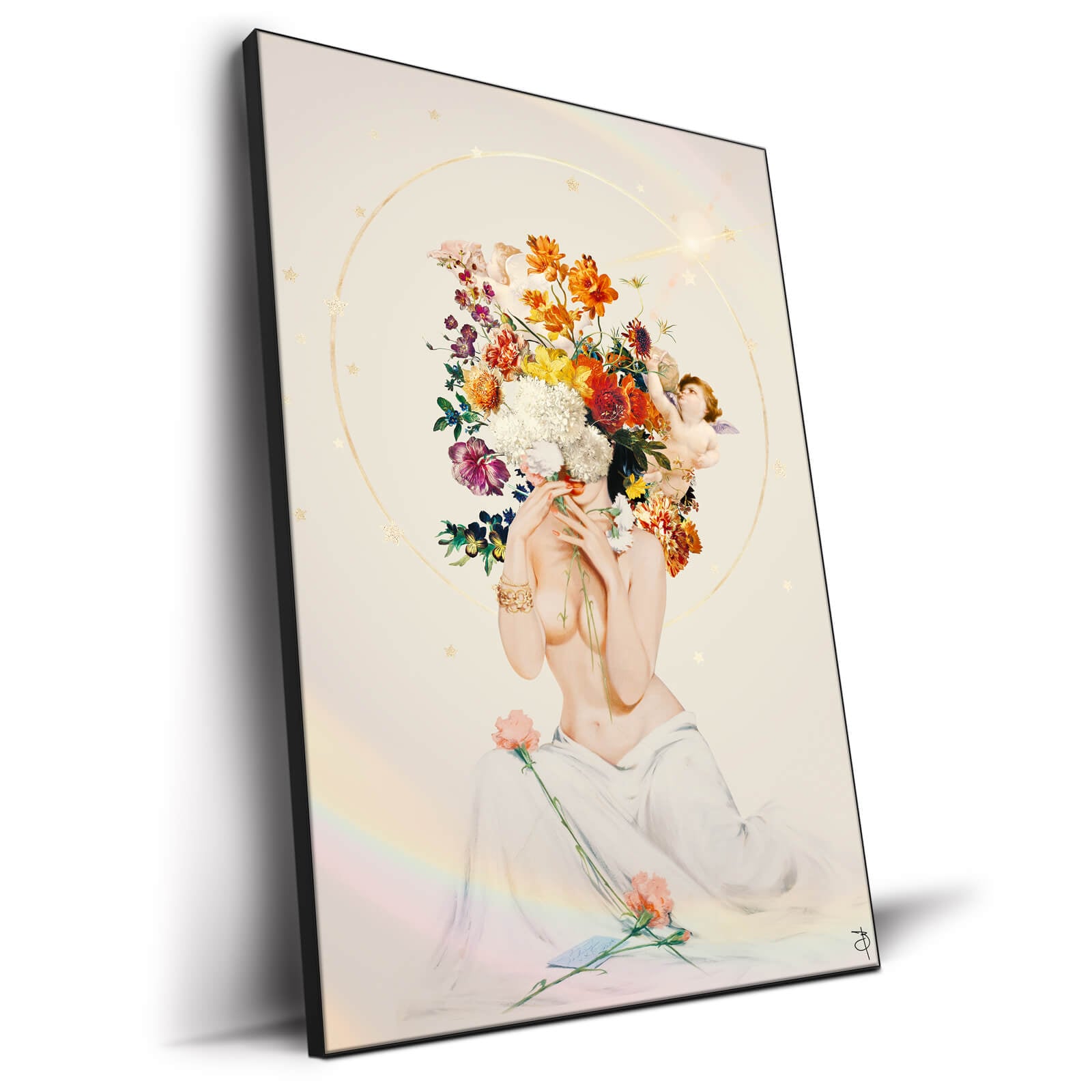 Vintage Flower Head Art | BIG Wall Décor