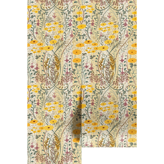 Yellow Wild Flower Floral Pattern